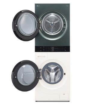 WashTower™ 12 Kg Yıkama 10 Kg Kurutma I Ortak Panelli Çamaşır ve Kurutma Makinesi I Bej-Yeşil Renk